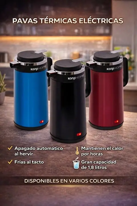 Pava termo electrico Kanji 1,8 lts