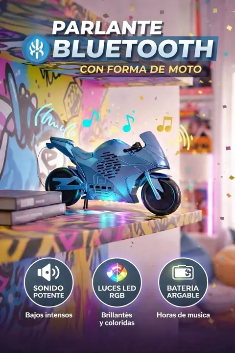 Parlante con forma de moto