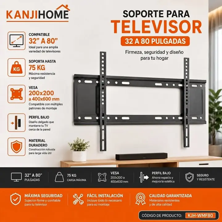 Soporte para TV 32 a 80 pulgadas