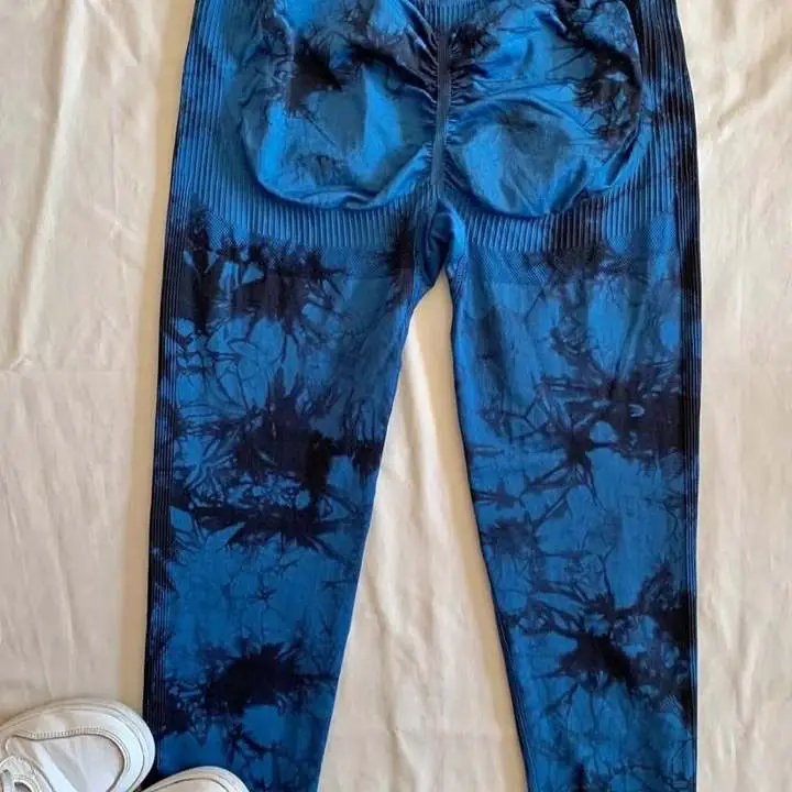 Calza Legging Levanta Cola L/XL Azul Batic Importada shein jessic