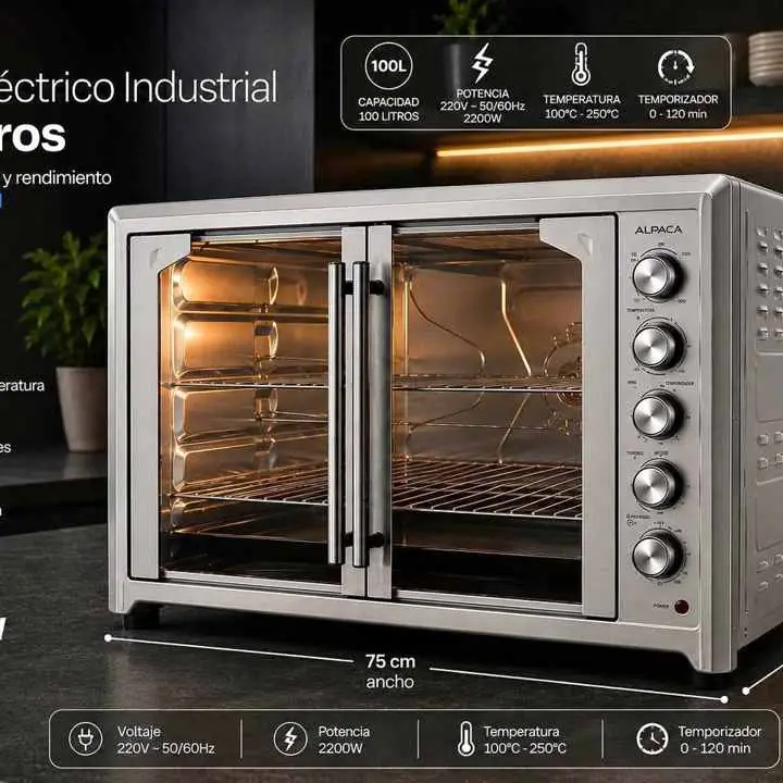 Horno electrico industrial alpaca 100LTS doble puerta
