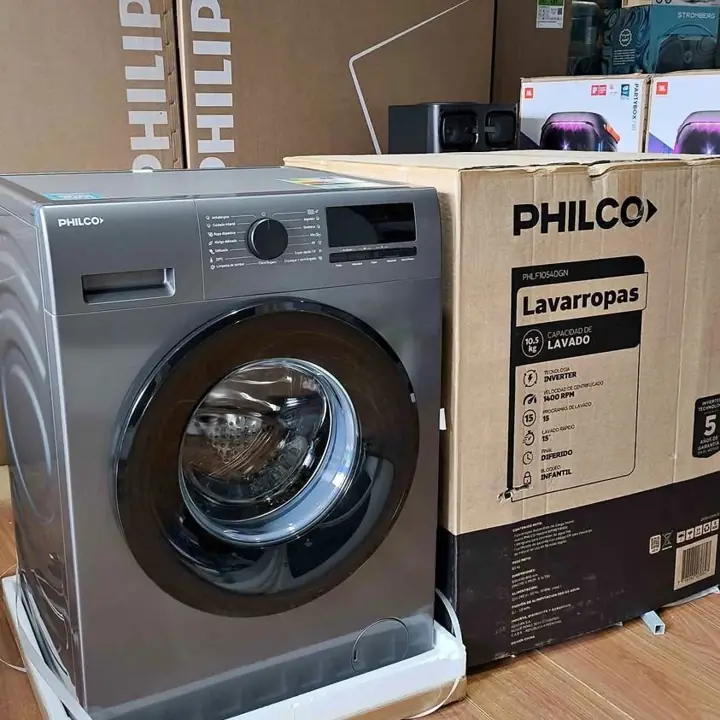 Lavarropas Philco cf 10.5kg titanium inverter