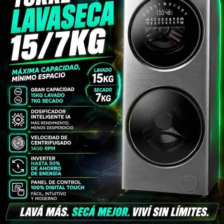 Lavasecarropas torre Philco PHLFT157GT ia 15KG/7KG