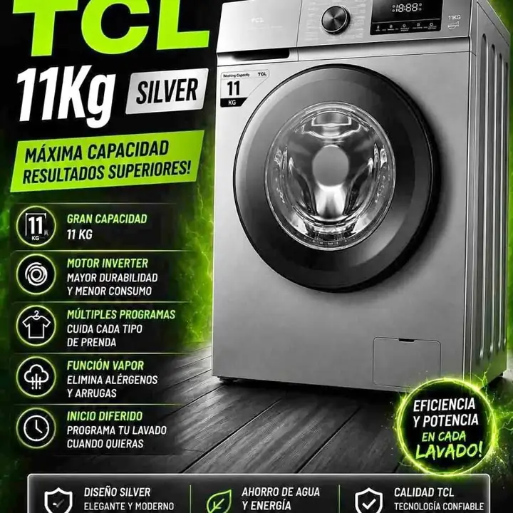 Lavarropas TCL 11KG 1400Rpm