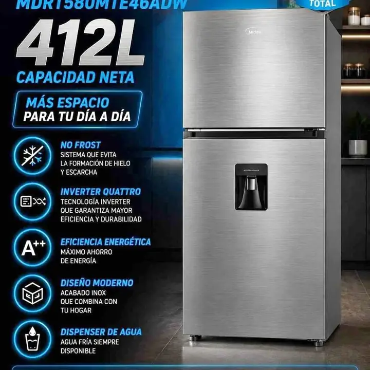 Heladera Midea 412LTR Top Mount
