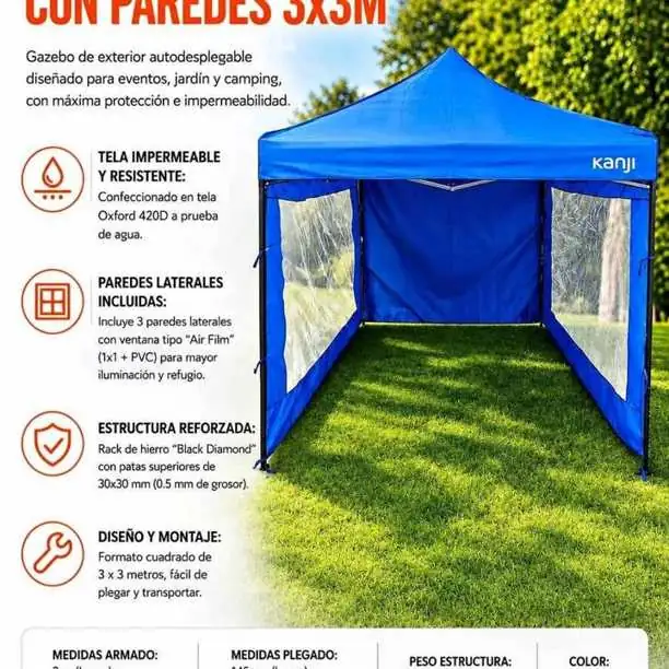 Gazebo con pared