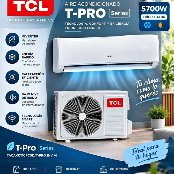 Aire acondicionado TCL 5700w inverter