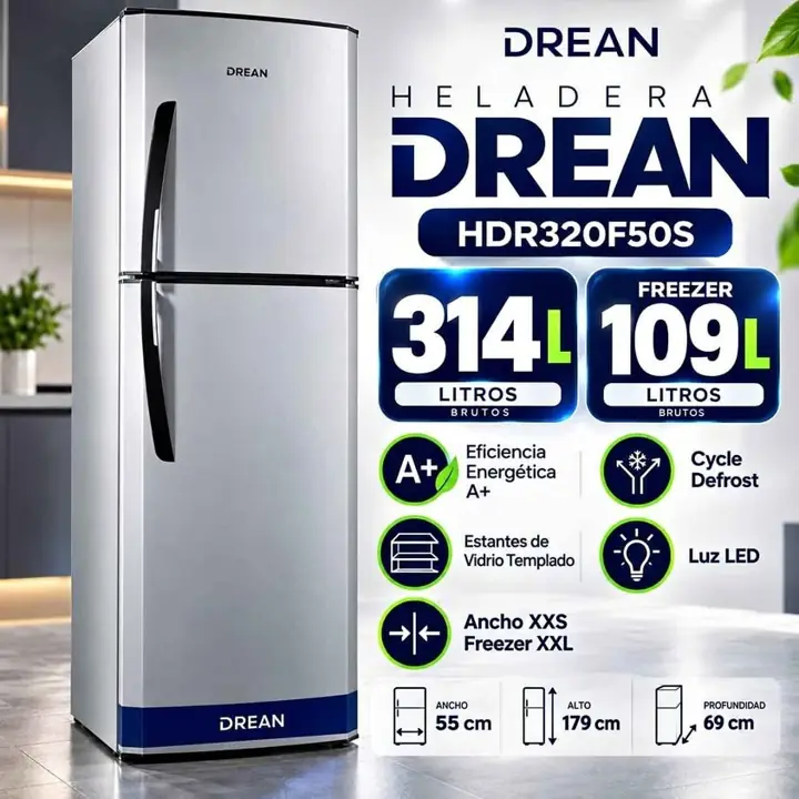 Heladera Drean HDR320F50S