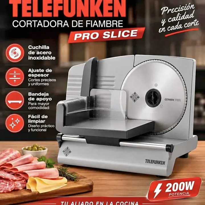 Cortadora de Fiambre Pro Slice Telefunken