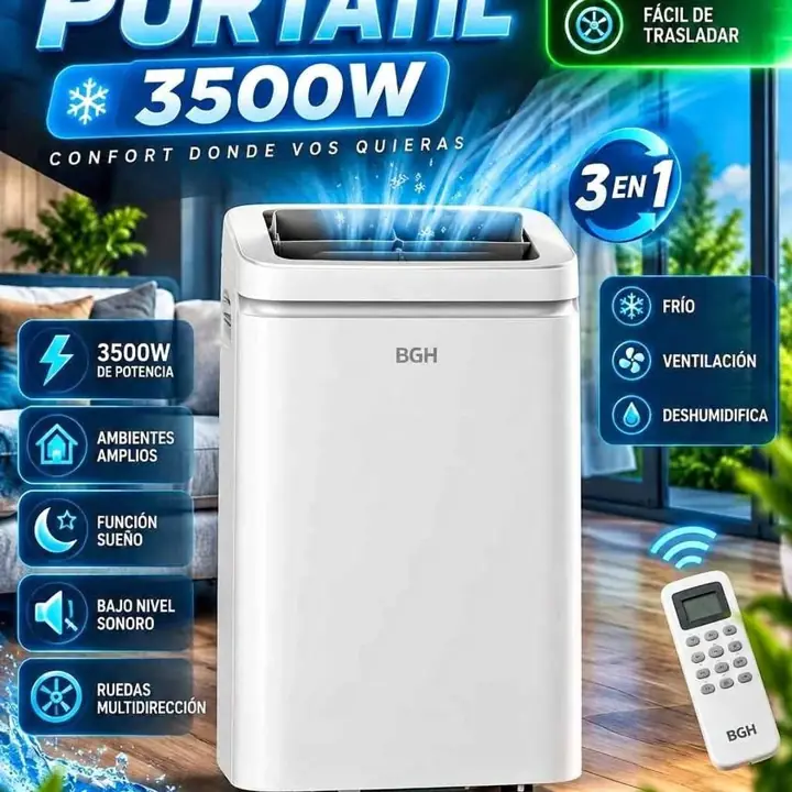 Aire Acondicionado Portátil BGH 3500W