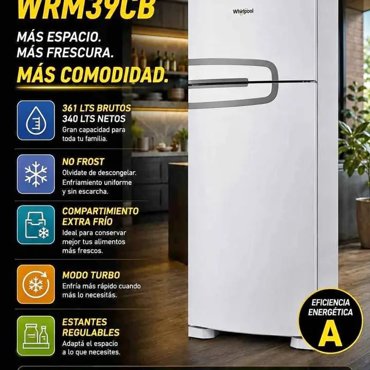 Heladera Whirlpool 340Lts