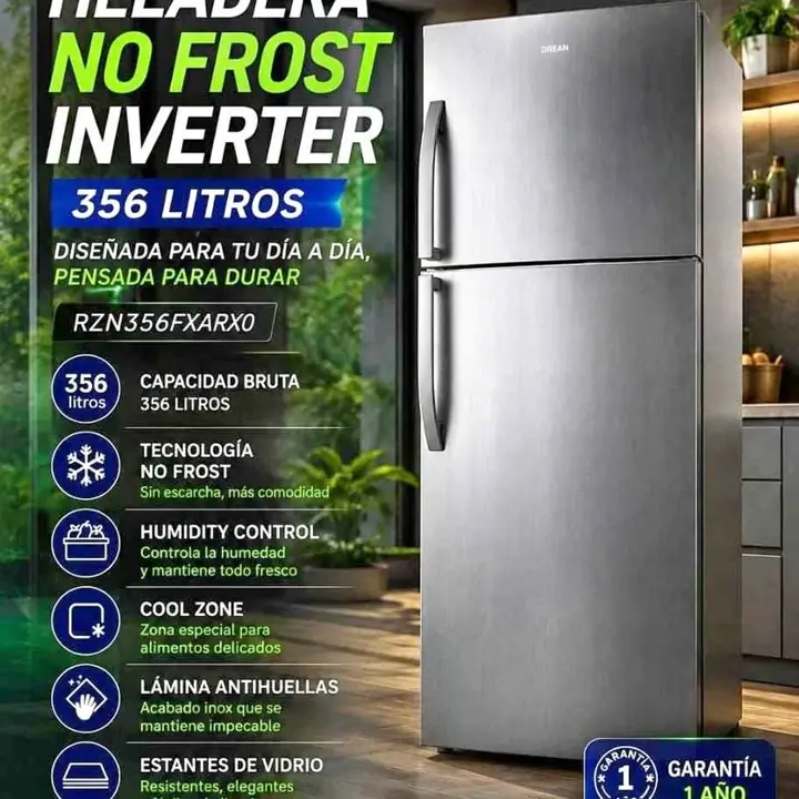 Heladera Drean No Frost Inverter 356L Inox