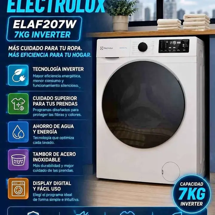 Lavarropas Electrolux 7KG inverter