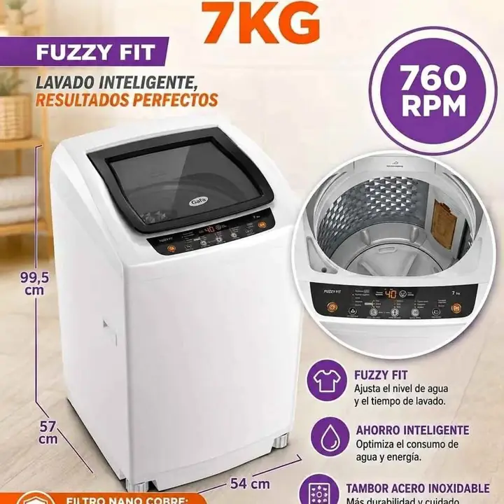Lavarropa Gafa Fuzzy Fit 7kg