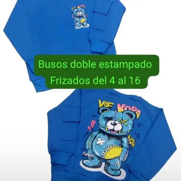 Buzo de nene doble frisa con bolsillo del 4 al 16