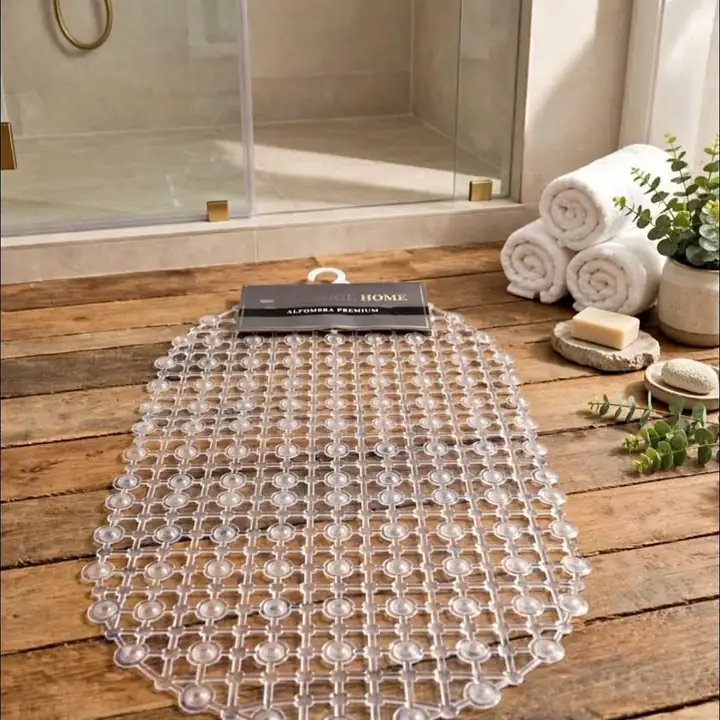 Alfombra premium antideslizante - HOME Seguridad en tu baño! Transparente - Va con todo