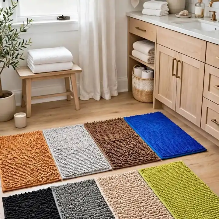 Alfombra de baño chenille - ultra absorbente