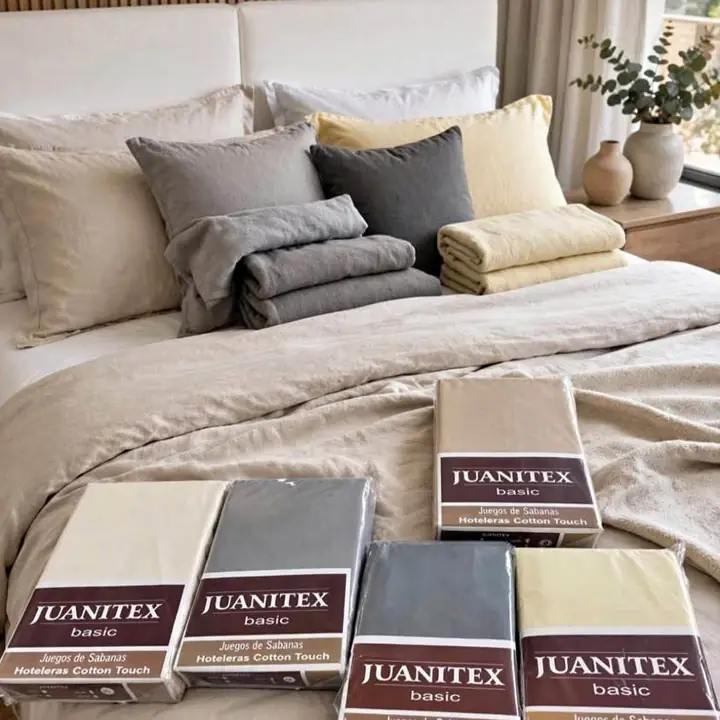 Juego de sábanas king $24.000 JUANITEX basic - Hoteleras Cotton Touch Suavísimas, frescas y no s
