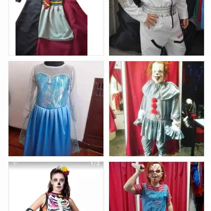Venta disfraces adultos a pedido
