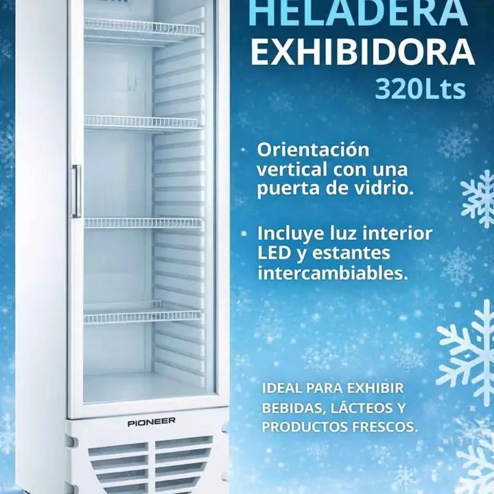 Heladera exhibidora Pioneer 320 lts