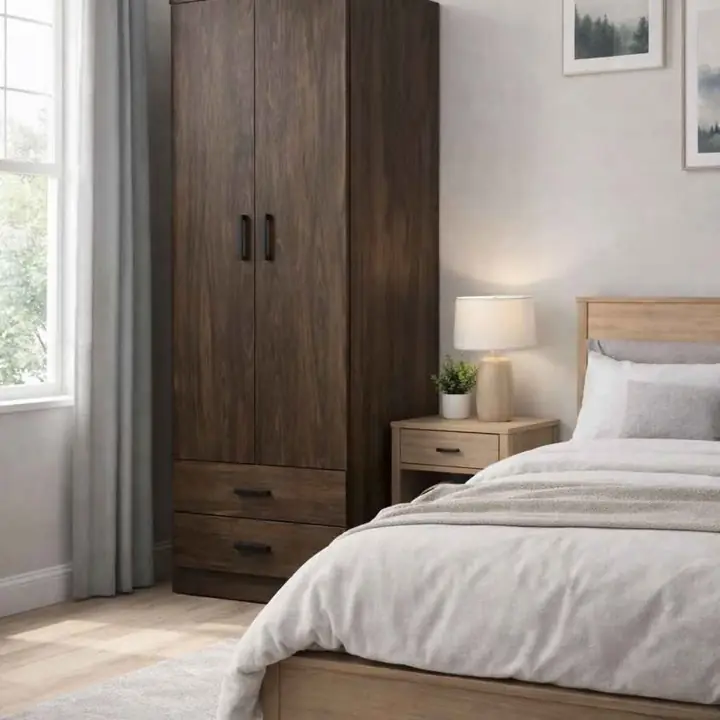 Placard tana piu 2 puertas 2 cajones Color: caffe 1,83 x 57,5 x 46,5
