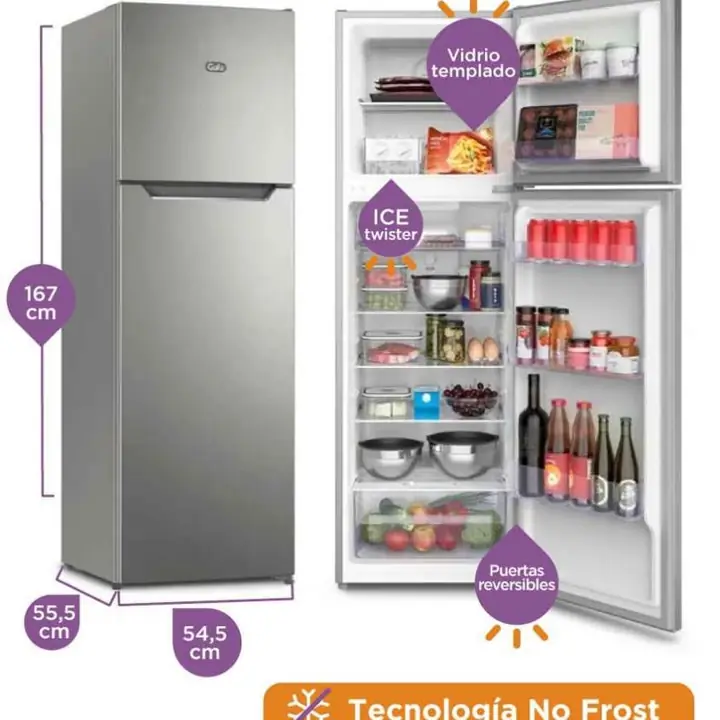 Heladera Gafa 262LTS inverter silver no frost