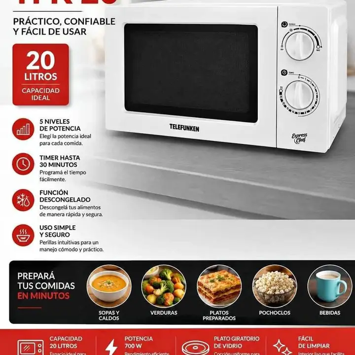 Microondas Telefunken TFK20 20LTR
