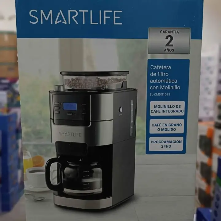 Cafetera Smartlife de filtro molinillo