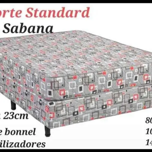 Sommier 2 plazas c/ resorte espuma de alta densidad
