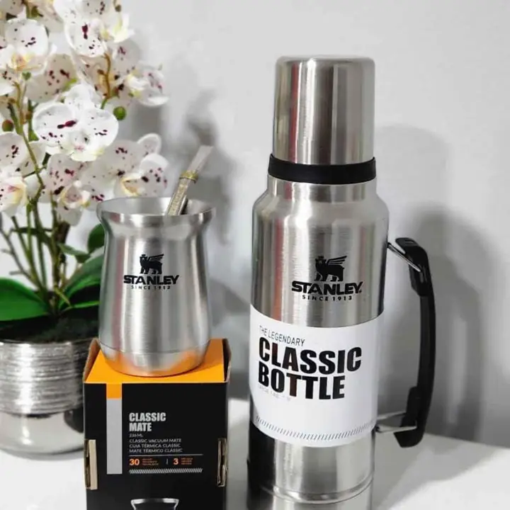 Combo Stanley calidad premium Mate con caja Bombilla c/caja Termo 1.3