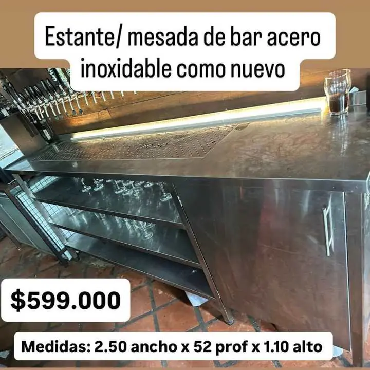 Estante mesada de bar