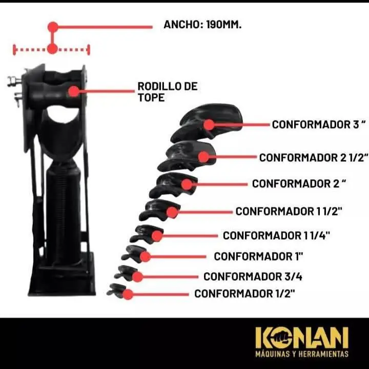 Dobladora con conformadores