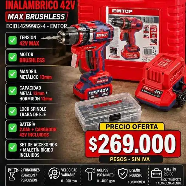 Taladro percutor inalámbrico