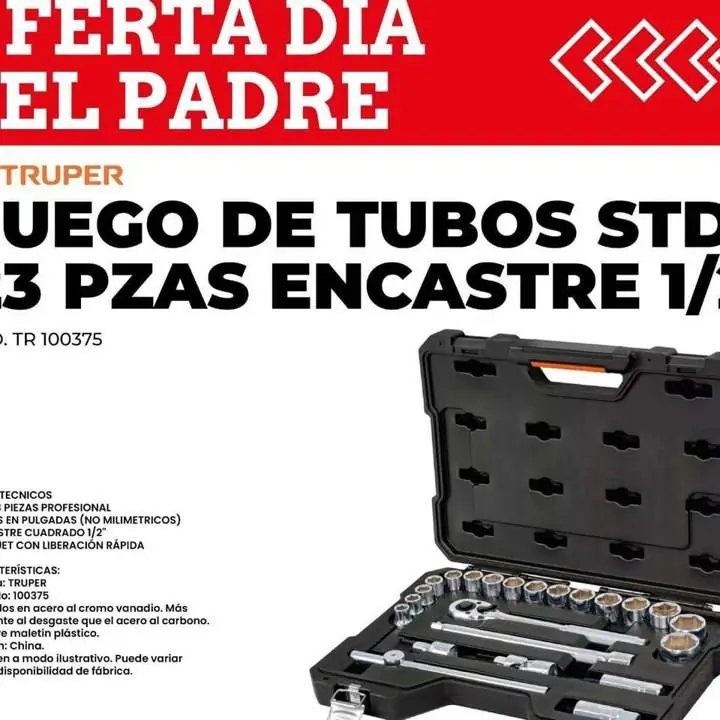 Juego de tubos 23 piezas encastre de media