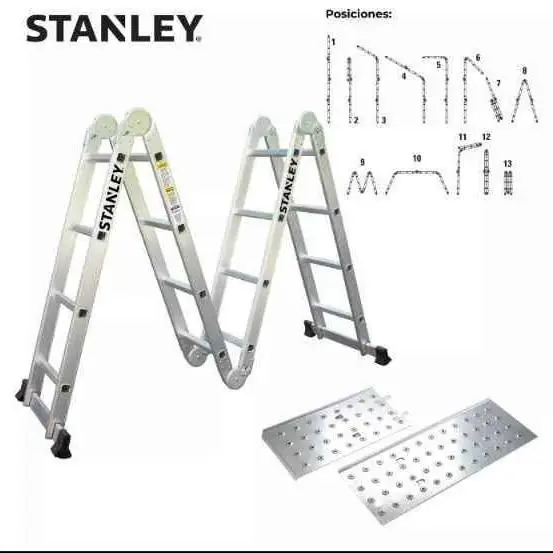 Escalera 4x4 Stanley con plataforma