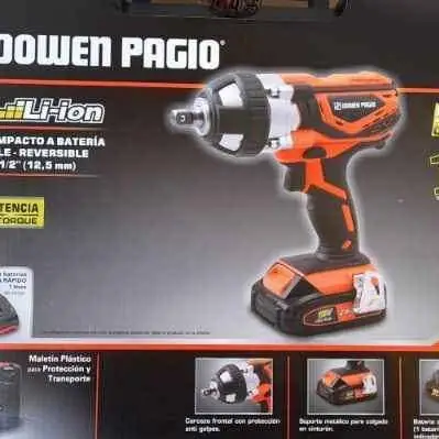 Llave de impacto a batería de 1/2 Dowen pagio