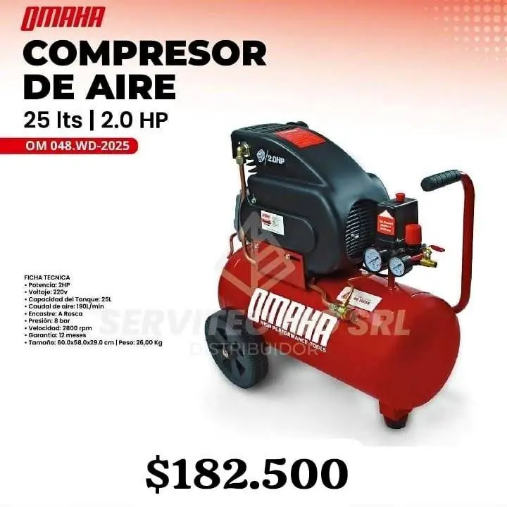 Compresor de alta recuperación omaha 25 l
