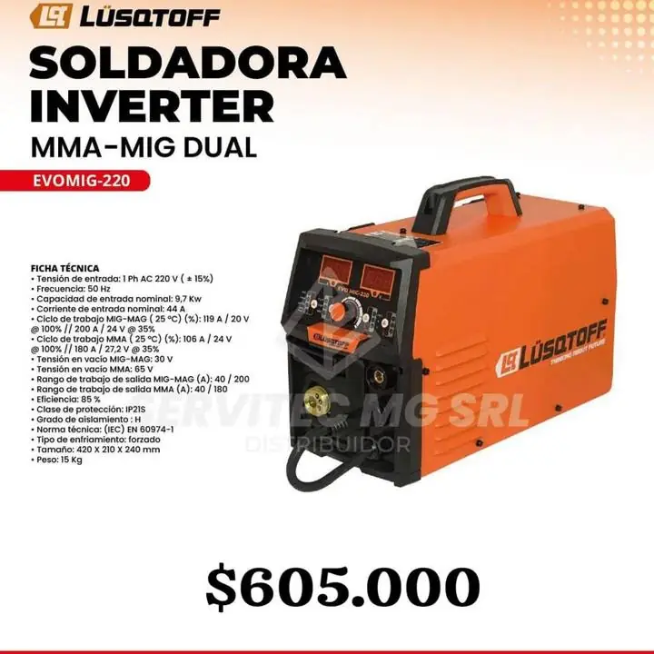 Soldadora invierte