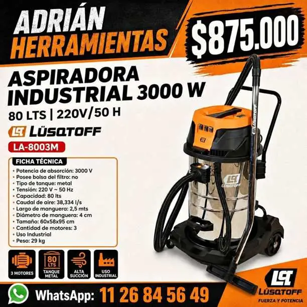 Aspiradora lusqtoff industrial