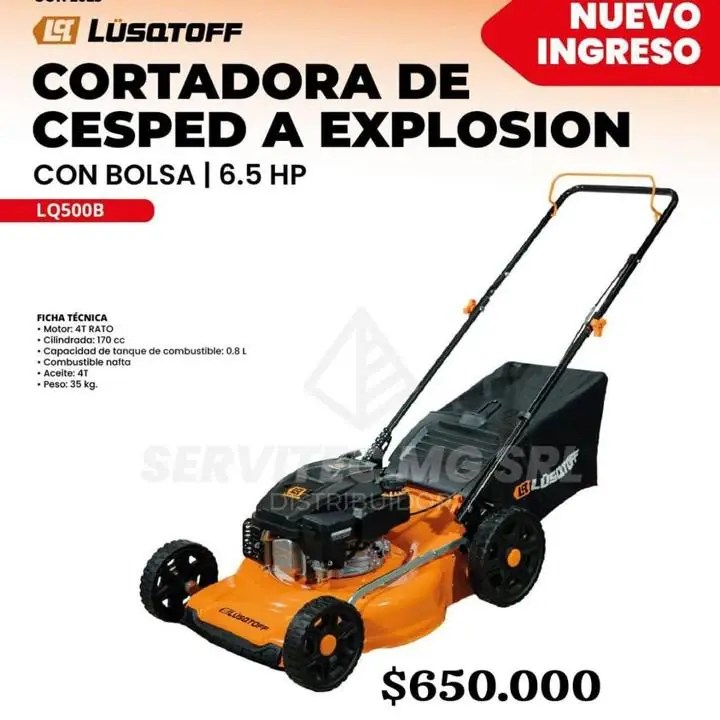 Corta césped a explosión