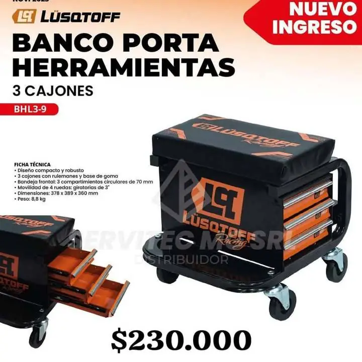 Banco porta herramientas lusqtoff