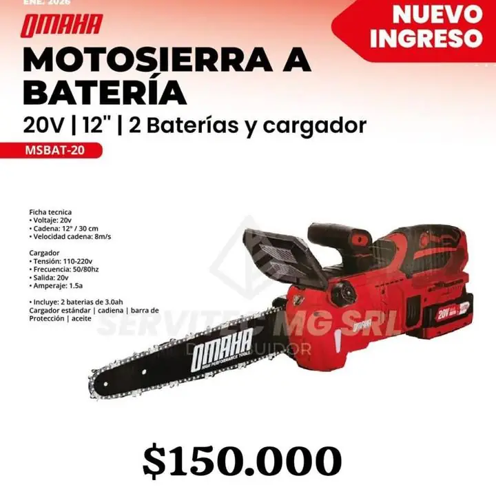 Motosierra y corta cerco a batería