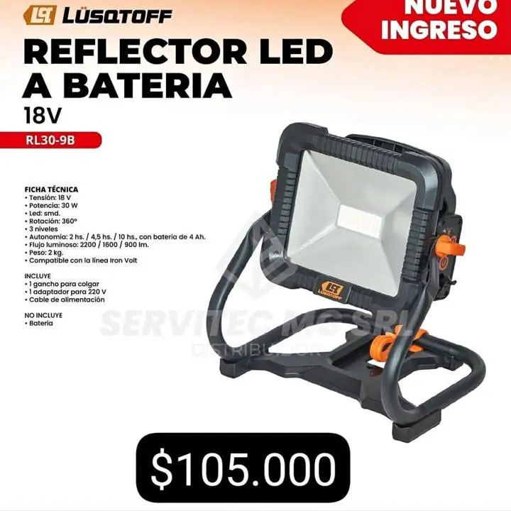 Reflector led a batería lusqtoff