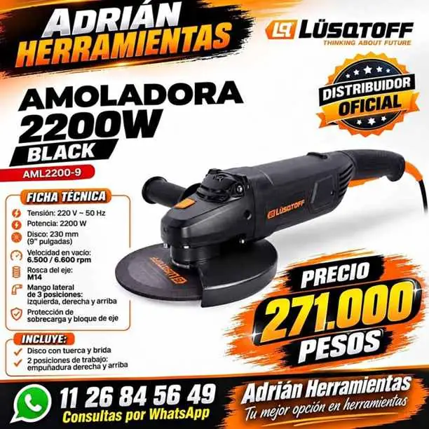 Amoladora 9 lusqtoff black