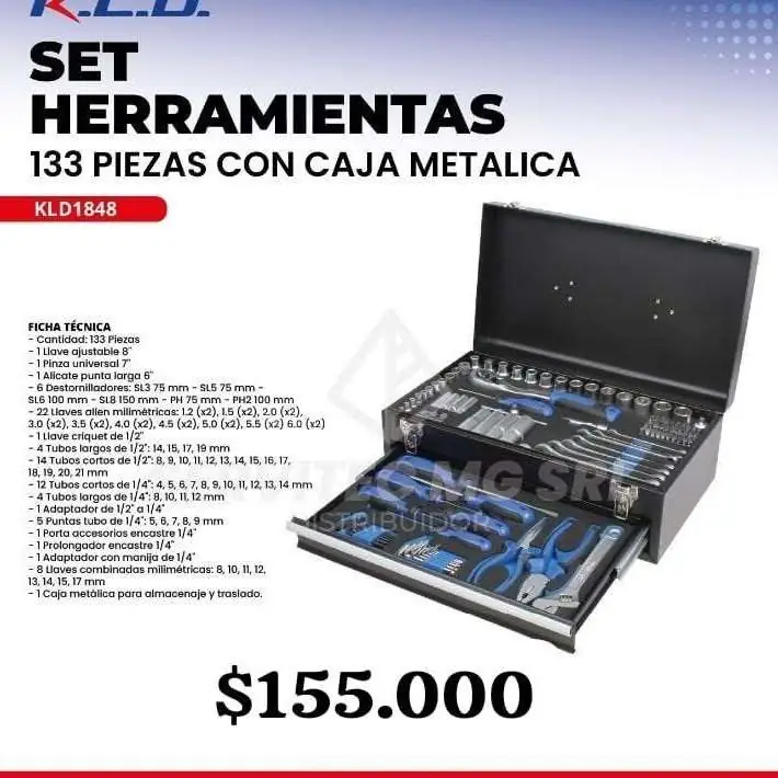 Caja de herramientas 133 piezas