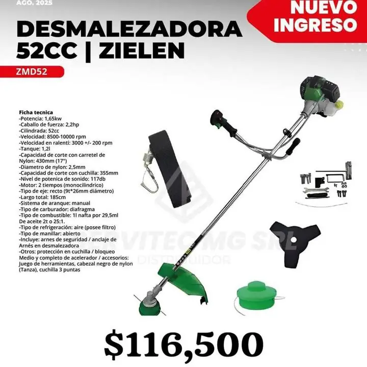 Desmalezadora 52cc a explosión