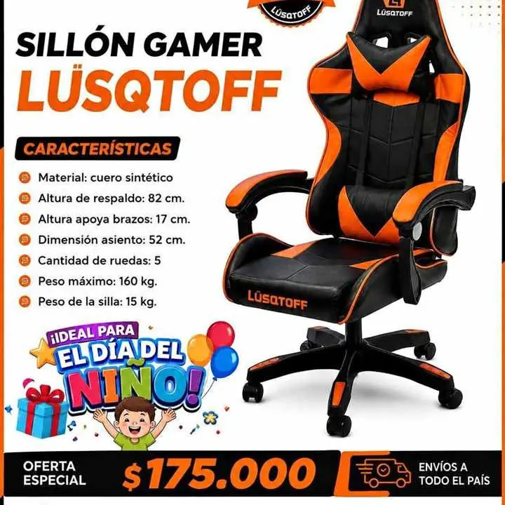 Sillón gamer lusqtoff pro