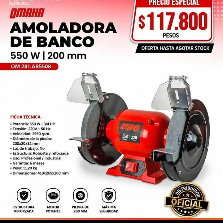Amoladora de banco Omaha