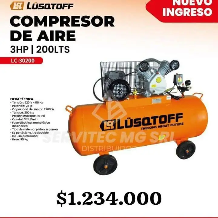Compresor lusqtoff 200 litros