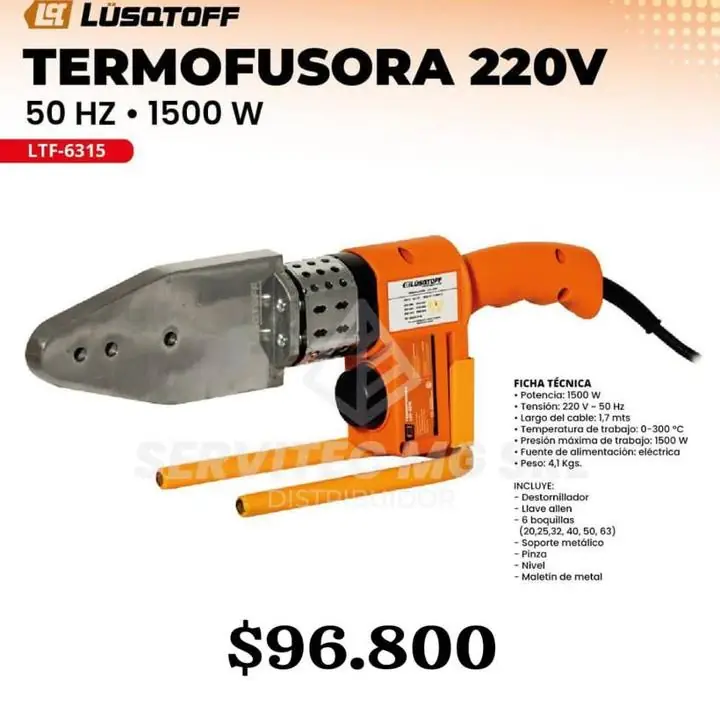 Termofusora 1500 watts lusqtoff